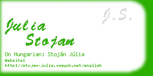 julia stojan business card